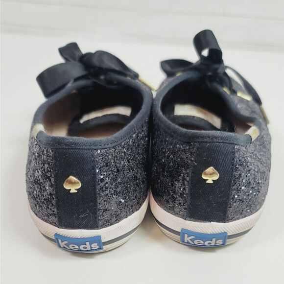 Keds X Kate Spade New York Glitter Sneakers in Black, sz 9 - Picture 5 of 15